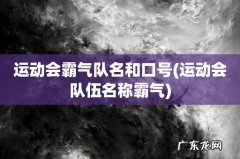 运动会队伍名称霸气 运动会霸气队名和口号