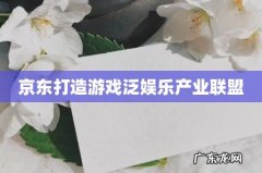 京东打造游戏泛娱乐产业联盟