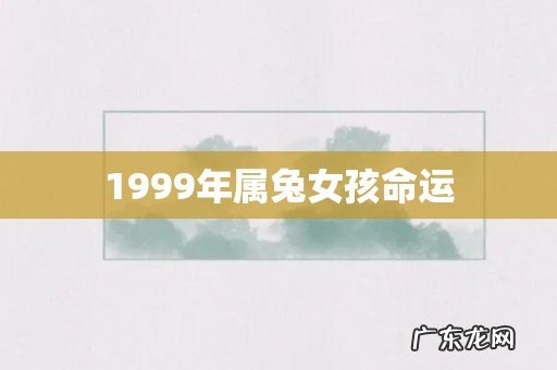 1999年属兔女孩命运
