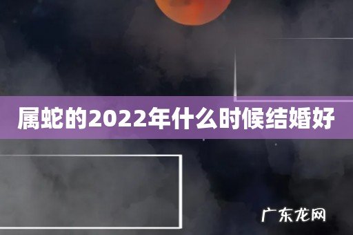 属蛇的2022年什么时候结婚好