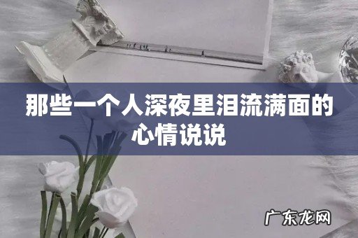那些一个人深夜里泪流满面的心情说说