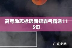 高考励志标语简短霸气精选115句