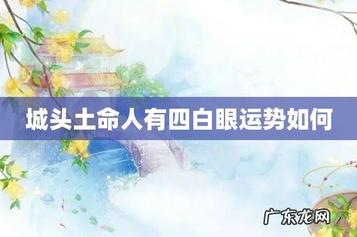 城头土命人有四白眼运势如何