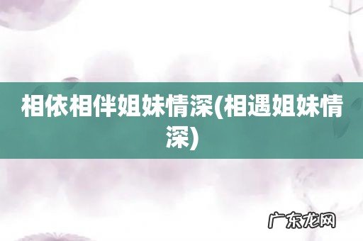 相遇姐妹情深 相依相伴姐妹情深