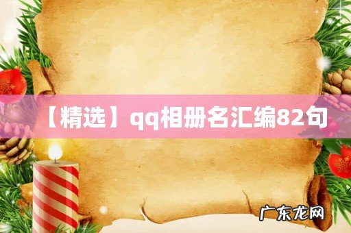 【精选】qq相册名汇编82句