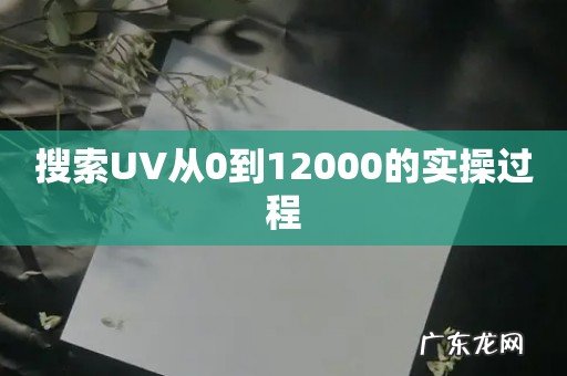 搜索UV从0到12000的实操过程