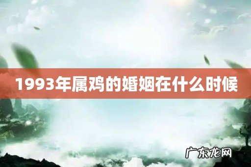 1993年属鸡的婚姻在什么时候