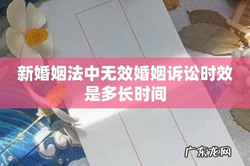新婚姻法中无效婚姻诉讼时效是多长时间