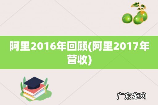 阿里2017年营收 阿里2016年回顾