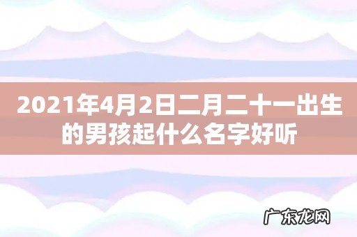2021年4月2日二月二十一出生的男孩起什么名字好听