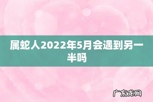 属蛇人2022年5月会遇到另一半吗