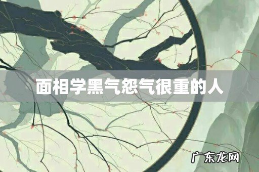 面相学黑气怨气很重的人