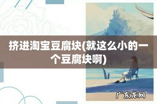 就这么小的一个豆腐块啊 挤进淘宝豆腐块