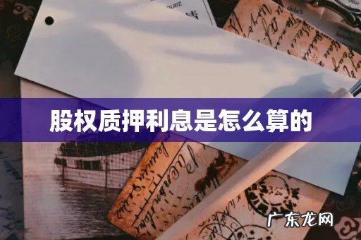 股权质押利息是怎么算的