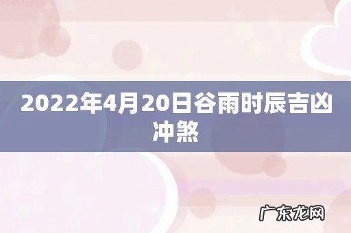 2022年4月20日谷雨时辰吉凶冲煞