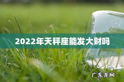 2022年天秤座能发大财吗