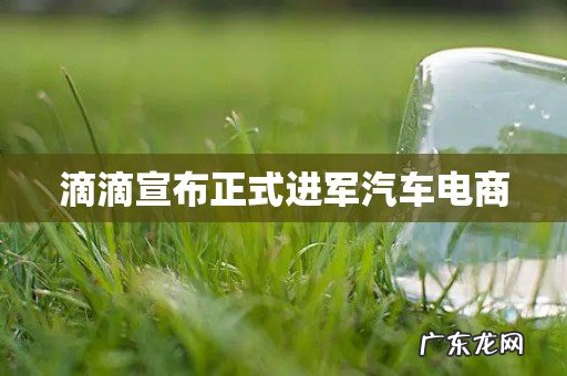 滴滴宣布正式进军汽车电商