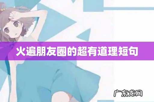 火遍朋友圈的超有道理短句