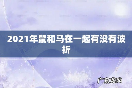 2021年鼠和马在一起有没有波折