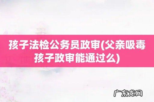 父亲吸毒孩子政审能通过么 孩子法检公务员政审