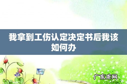 我拿到工伤认定决定书后我该如何办