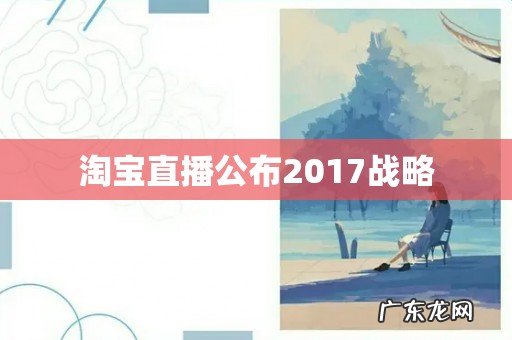 淘宝直播公布2017战略