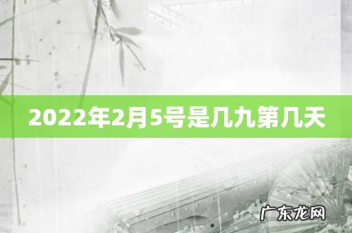 2022年2月5号是几九第几天