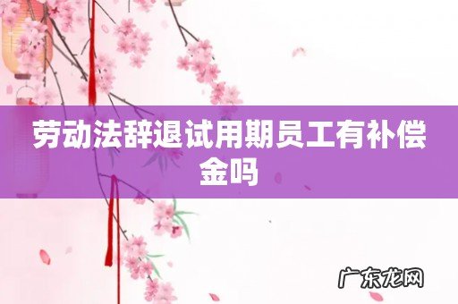 劳动法辞退试用期员工有补偿金吗