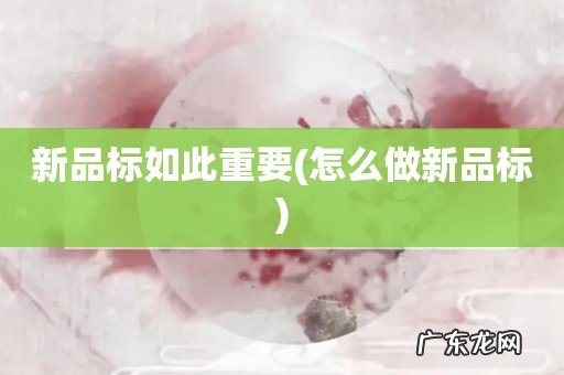 怎么做新品标 新品标如此重要