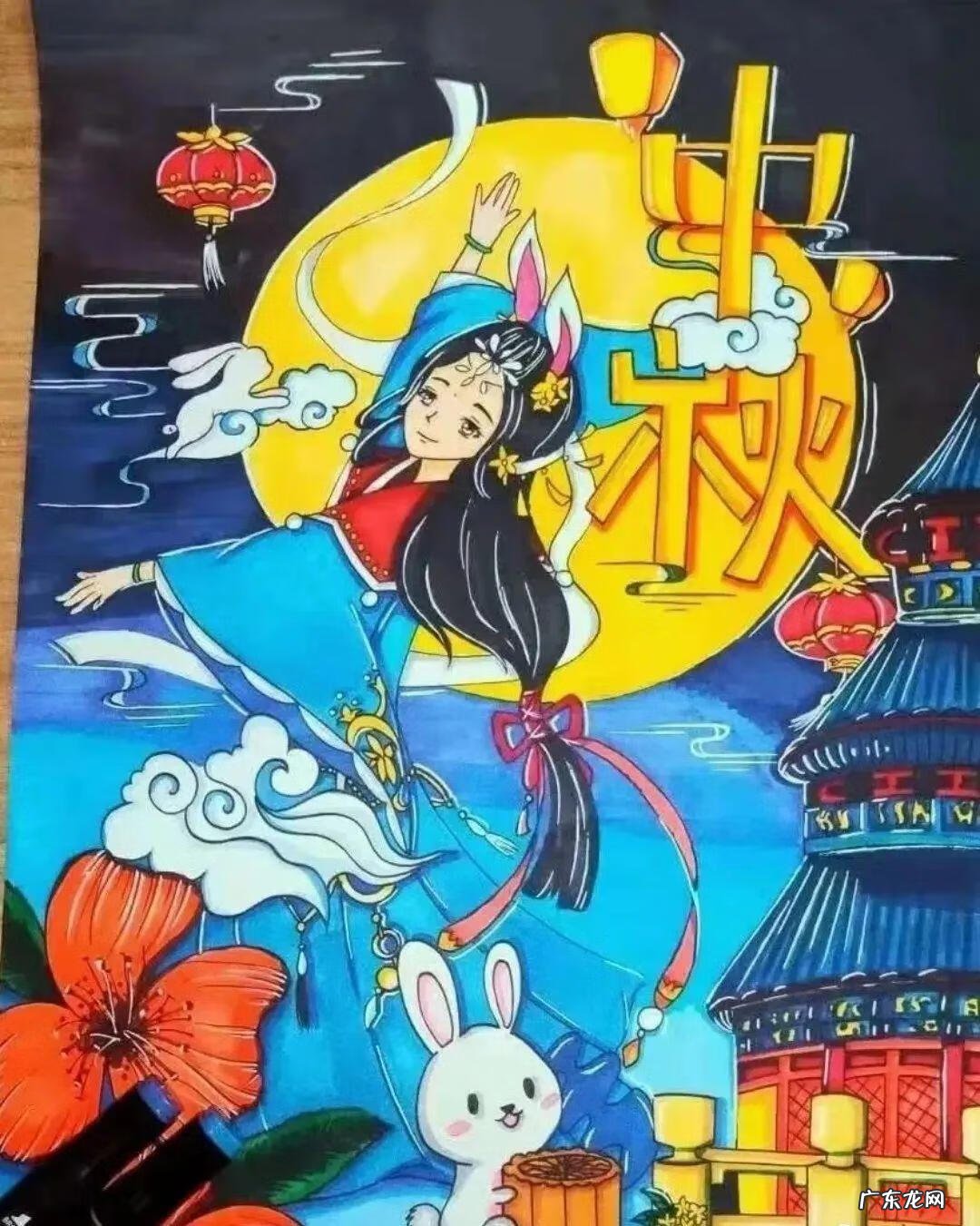 中秋儿童画作品大全 简笔画 中秋儿童画作