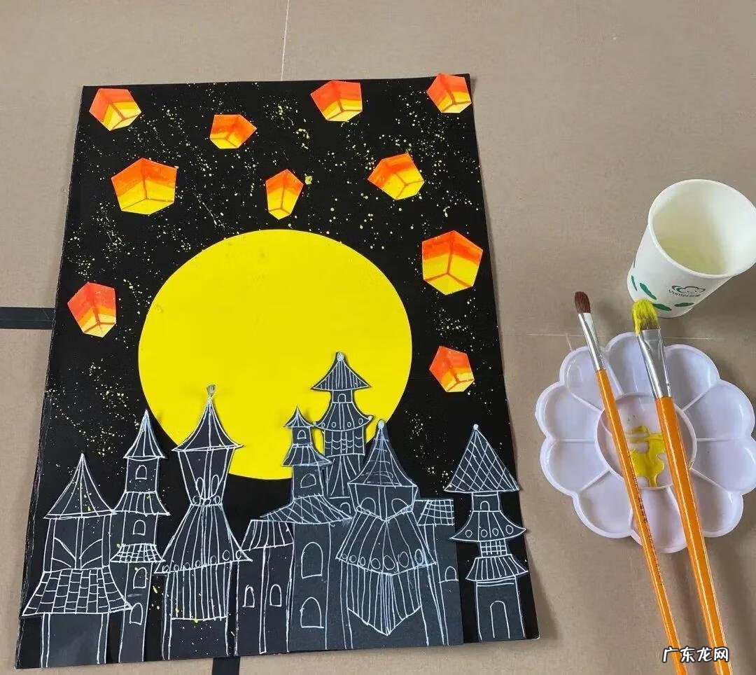 中秋儿童画作品大全 简笔画 中秋儿童画作