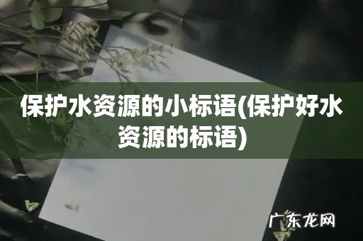 保护好水资源的标语 保护水资源的小标语