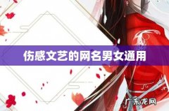 伤感文艺的网名男女通用