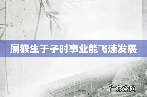 属猴生于子时事业能飞速发展