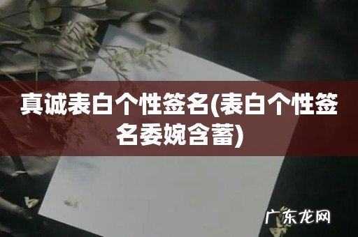 表白个性签名委婉含蓄 真诚表白个性签名