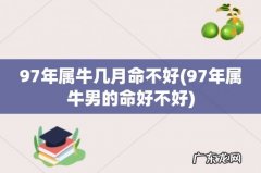 97年属牛男的命好不好 97年属牛几月命不好