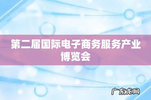 第二届国际电子商务服务产业博览会