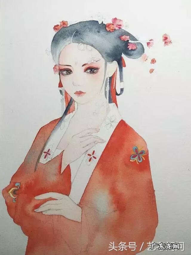 古风水彩画图片 古风水彩画教程