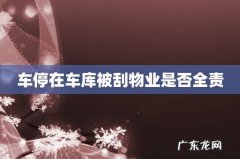 车停在车库被刮物业是否全责