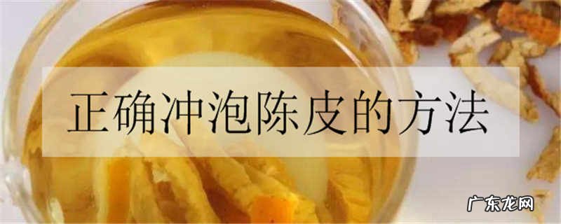 正确冲泡陈皮的方法