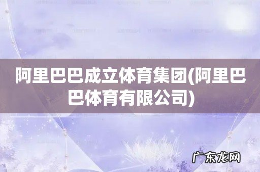 阿里巴巴体育有限公司 阿里巴巴成立体育集团