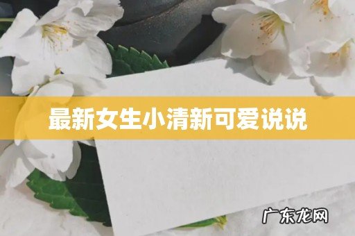 最新女生小清新可爱说说