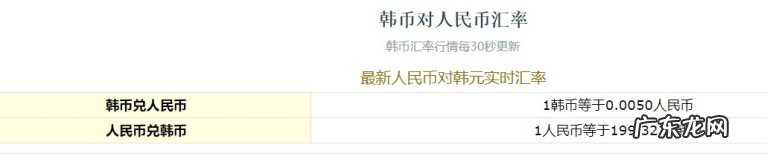 最新韩元人民币汇率转换 1亿韩元等于多少人民币