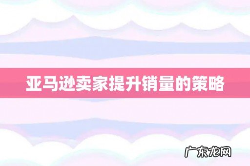 亚马逊卖家提升销量的策略