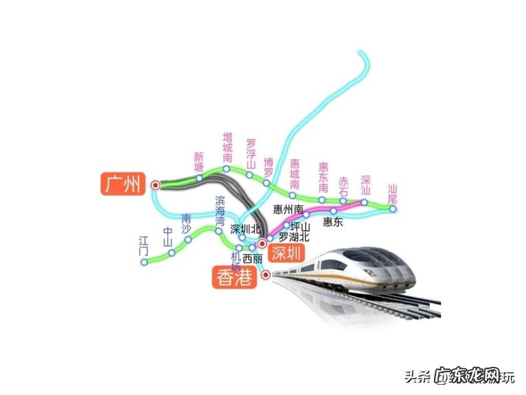 广东建设中十一条铁路的线路走向,包括高速铁路、普速铁路