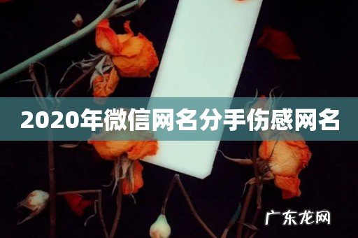 2020年微信网名分手伤感网名