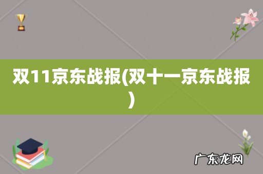 双十一京东战报 双11京东战报