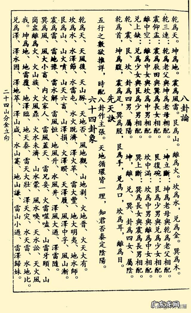 风水二十四山向 风水二十四山图片