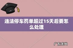 违法停车罚单超过15天后要怎么处理