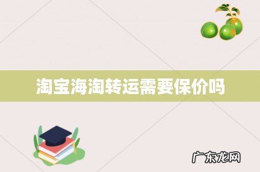 淘宝海淘转运需要保价吗